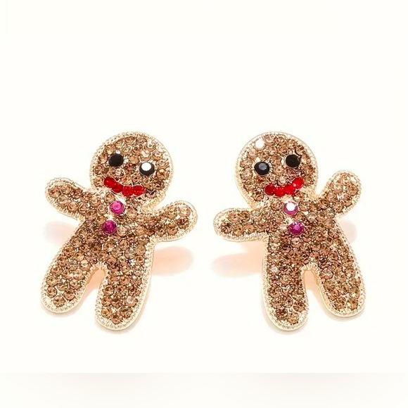 NEW Pair of Earrings. Cute Christmas Earrings. Gingerbread man earrings. - Picture 2 of 5